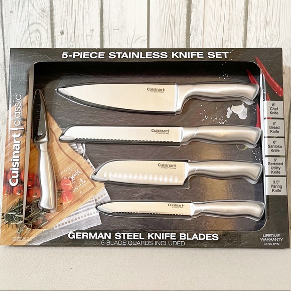 Cuisinart Classic 6-piece German Stainless Steel Knife Set with sheaths